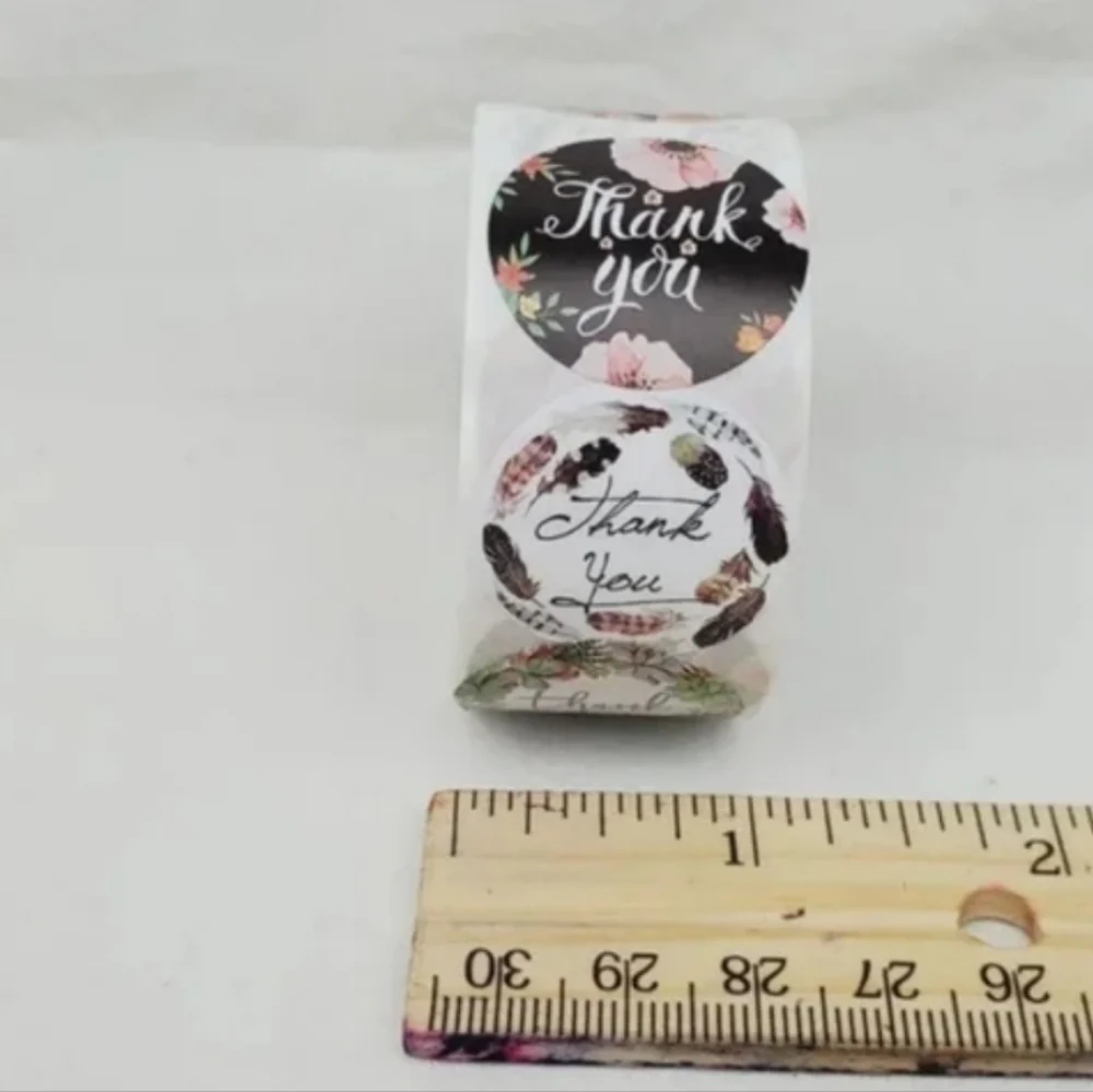 500 Pieces Roll Thank You Sealing Sticker